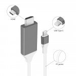 Wholesale Type C USB to HDMI Cable, HD TV Cable for Samsung Android Smart Phone, Tablet, Mac Laptop (White)